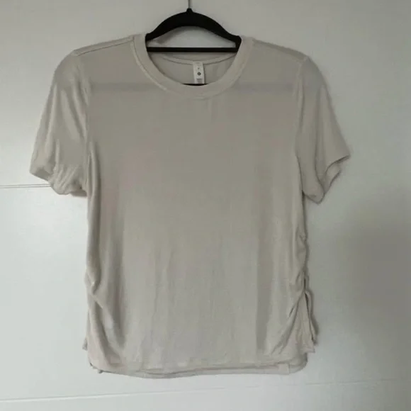 Lululemon 6 ribbed side tie tee shirt - Picture 1 of 3
